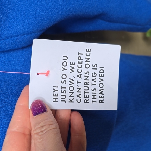 ASOS DESIGN smart dad coat in cobalt 2 XS NEW oversized - Picture 10 of 15